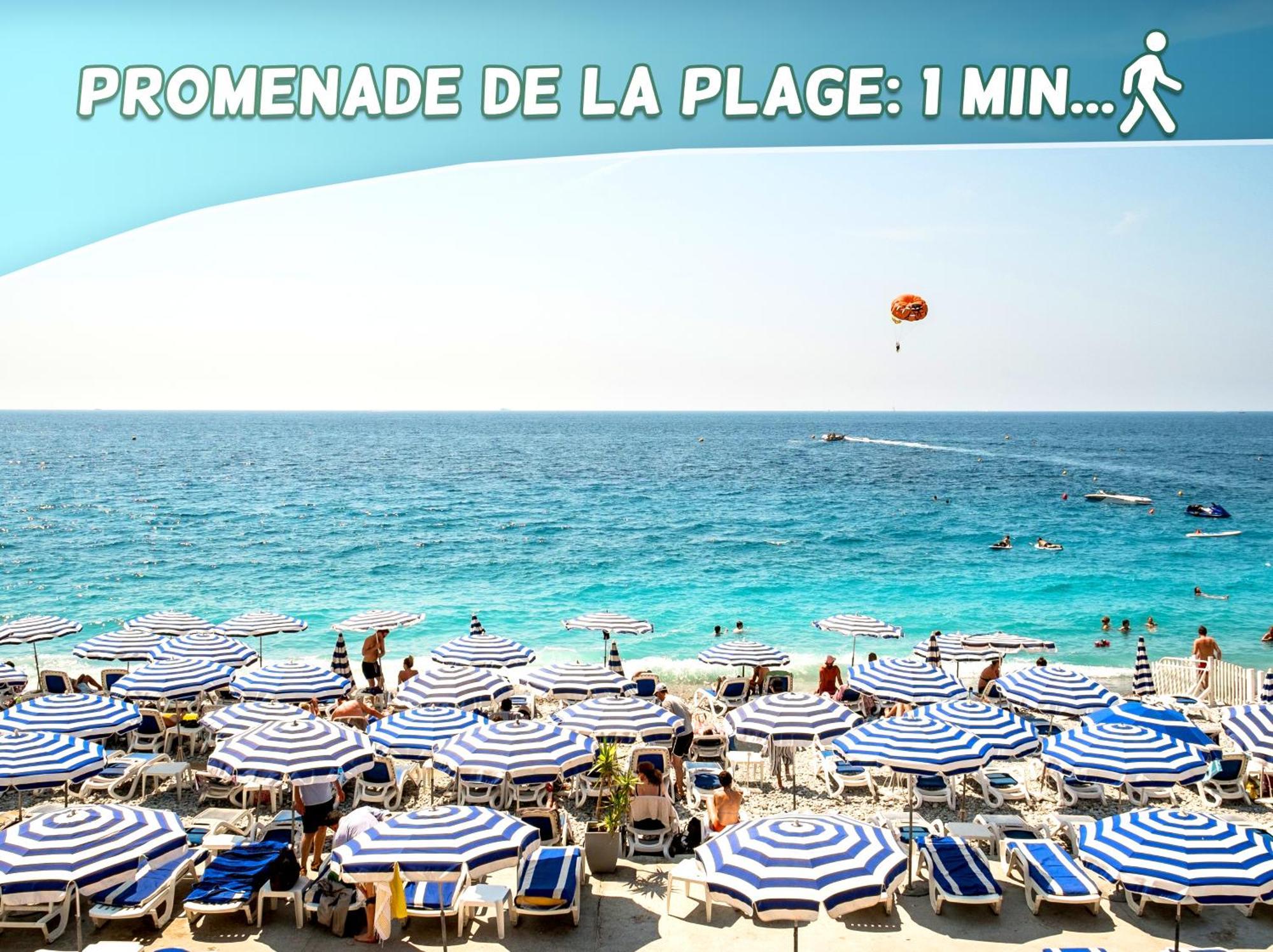 1 Min To The Beach Apartment - Kitchen - Tramway - Air Conditioner - Wifi - Promenade Des Anglais Nice Extérieur photo